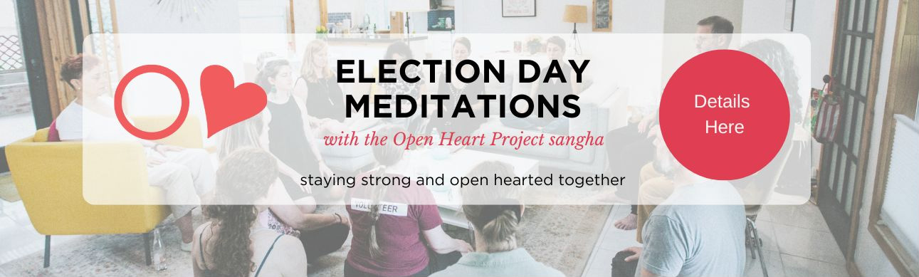 Join us for Election Day Meditations with the Open Heart Project sangha – staying strong and open hearted together