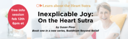 Learn about the Heart Sutra | Inexplicable Joy, a new book by Susan Piver | free info session on feb 12th at 6pm et